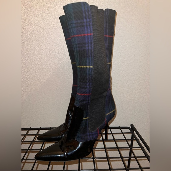 dolce & gabanna plaid boots with heels - Picture 9 of 10